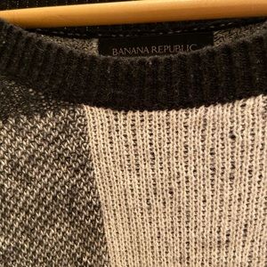 Banana Republic Womenโs Black Check Sweater